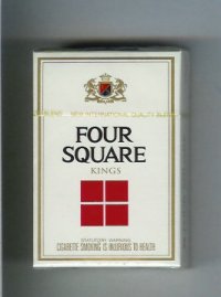 Four Square white and red cigarettes hard box