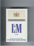 L&M Mellow Distinctively Smooth One cigarettes hard box L&M Mellow Distinctively Smooth One cigarettes hard box