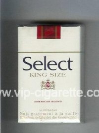 Select King Size American Blend cigarettes soft box