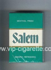 Salem Menthol Fresh green and white and green cigarettes hard box