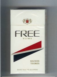 Free Slims Baixos Teores 100s Cigarettes hard box