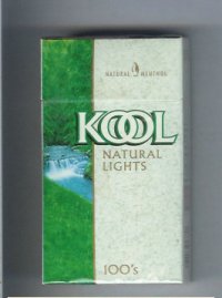 Kool Natural Lights 100s Menthol cigarettes hard box