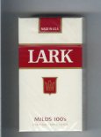 Lark Milds 100s Charcoal Triple Filter white and red cigarettes hard box