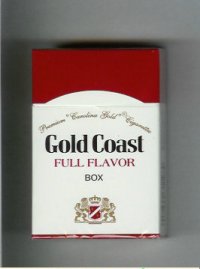 Gold Coast Full Flavor Box Premium 'Carolina Gold' Cigarettes hard box