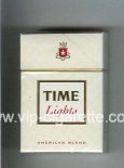 Time Lights American Blend cigarettes white hard box Time Lights American Blend cigarettes white hard box