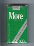 More Menthol 100s cigarettes soft box