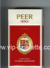 Peer Im Rauch Nikotinarm 100s red and white cigarettes hard box
