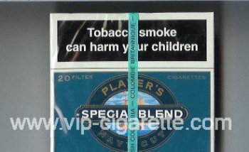 Player\'s Navy Cut Special Blend blue cigarettes wide flat hard box