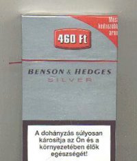 Benson and Hedges Silver cigarette England and Hungary
