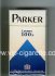 Parker Lights 100s cigarettes hard box