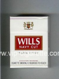 Wills Navy Cut Filter Tipped cigarettes white and red hard box