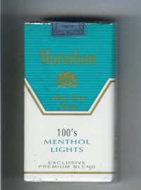 Marathon Menthol Lights 100s Exclusive Premium Blend cigarettes soft box
