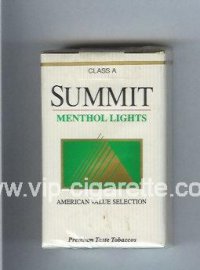 Summit Menthol Lights Cigarettes soft box