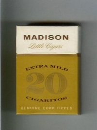 Madison Little Cigars Extra Mild Cigaritos cigarettes hard box