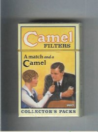 Camel Collectors Packs 1927 Filters A match and a Camel cigarettes hard box