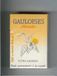 Gauloises Blondes Cigarettes Ultra Legeres Qui a Encore Fait Ca ' hard box