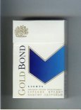 Gold Bond Lights white and blue cigarettes hard box Gold Bond Lights white and blue cigarettes hard box