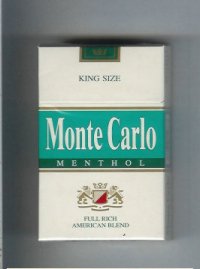 Monte Carlo Menthol Full Rich American Blend Cigarettes hard box