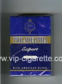 Philadelphia Export Rich American Blend blue and gold cigarettes hard box