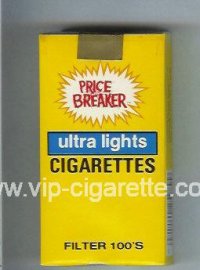 Price Breaker Cigarettes Ultra Lights 100s cigarettes soft box