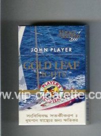 Player's Gold Leaf John Player Lights blue and white cigarettes hard box