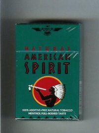 Natural American Spirit Menthol Full-Bodied Taste green cigarettes hard box
