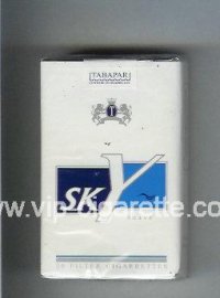 Sky Suave cigarettes white and blue soft box