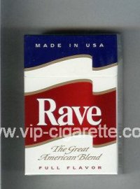 Rave Full Flavor The Great American Blend cigarettes hard box