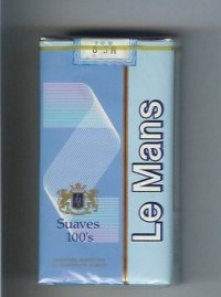 Le Mans Suaves 100s blue and light blue Cigarettes soft box