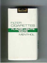 Flavor Lights 100s Filter Cigarettes Menthol soft box