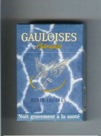 Gauloises Blondes Super Legeres light blue cigarettes hard box