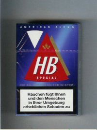 HB Special American Blend cigarettes hard box