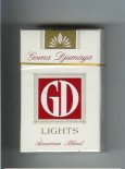 GD Gorna Djumaya Lights American Blend white and red cigarettes hard box