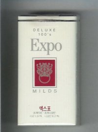Expo Deluxe 100s Milds cigarettes hard box
