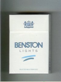 Benston Lights cigarette with two horizontal lines Croatia