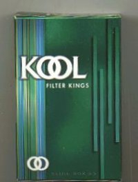 Kool Filter Kings side slide cigarettes hard box