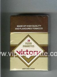 Victory cigarettes grey and brown hard box