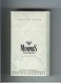 Memphis Platinum Lights 90s Premium Blend cigarettes hard box
