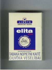 Elita Plus Lights American Blend cigarettes hard box
