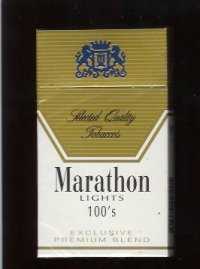 Marathon Lights 100s Exclusive Premium Blend cigarettes hard box