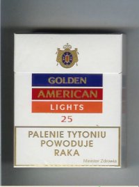 Golden American Lights 25s cigarettes hard box