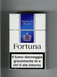 Fortuna American Blend white and blue cigarettes hard box