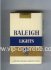 Raleigh Lights cigarettes white and gold and blue soft box