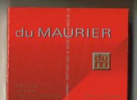 Du Maurier red 25s cigarettes wide flat hard box