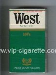 West Menthol 100s cigarettes hard box