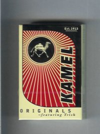 Kamel Originals featuring Trish cigarettes hard box