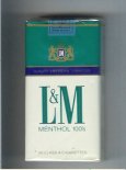 L&M Quality American Tobaccos Menthol 100s cigarettes soft box L&M Quality American Tobaccos Menthol 100s cigarettes soft box