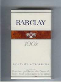 Barclay 100s cigarettes