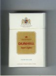 Dunhill Super Lights Filter De Luxe white and gold cigarettes hard box