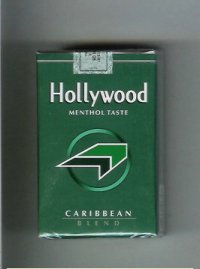 Hollywood Menthol Taste Caribbian Blend cigarettes soft box